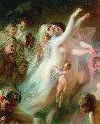 Konstantin Makovsky Charon transfers the souls of deads over the Stix river France oil painting artist